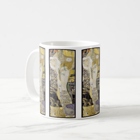 Hydra (alias Water Serpents I) von Gustav Klimt Kaffeetasse (Vorderseite Links)