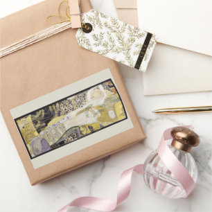 Hydra (alias Water Serpents I) von Gustav Klimt Rechteckiger Aufkleber