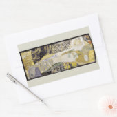 Hydra (alias Water Serpents I) von Gustav Klimt Rechteckiger Aufkleber (Umschlag)