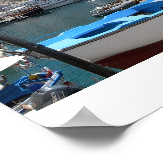 Hydra - der Hafen Poster (Ecke)