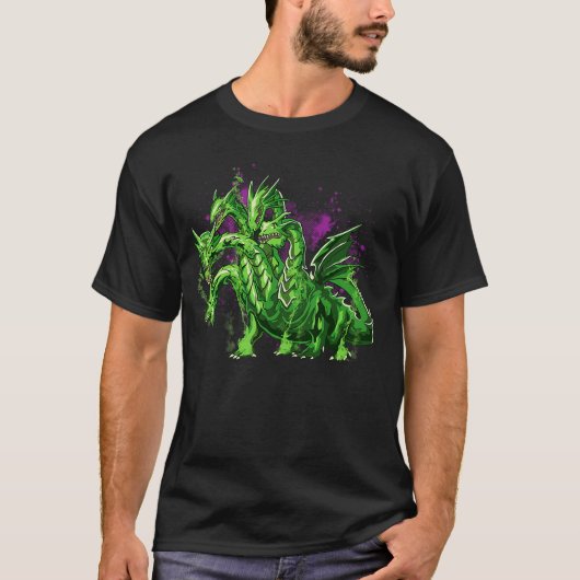 Hydra Dragon Ancient Greek Mythology Five Headed D T-Shirt (Vorderseite)