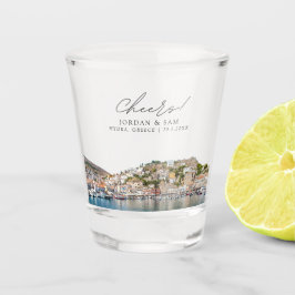Hydra Foto Gastgeschenk Hochzeit Cheers Shot Glass Schnapsglas