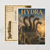Hydra, Gothic Fantasy Monster Postkarte (Vorne/Hinten)