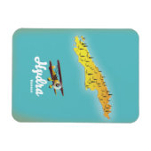 Hydra Greece Retromap Magnet (Horizontal)