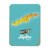 Hydra Greece Retromap Magnet (Vertikal)