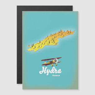 Hydra Griechenland Retro-Karte Magnetkarte
