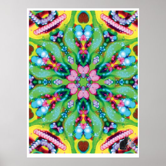 Hydra Kinetic Collage Kaleidoscope Poster (Vorne)