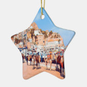 HYDRA - Maultiere im Hafen Keramik Ornament (Links)