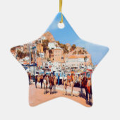 HYDRA - Maultiere im Hafen Keramik Ornament (Hinten)