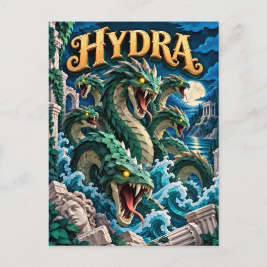 Hydra, Paper Cut Monster Postkarte (Vorderseite)