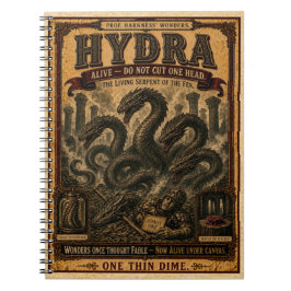Hydra, Vintage-Zirkus-Monster Notizblock