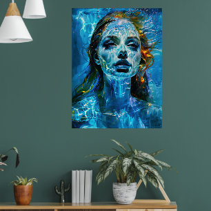 "Hydralea" - Unterwasser-Maus in Bewegung Poster