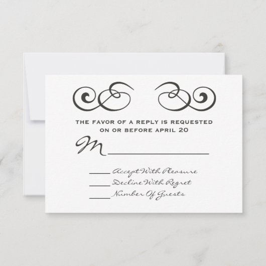 Hydrange & Barnwood Wedding RSVP (Rückseite)