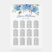 Hydrangea 12 Tables SITZENCHART Akryllisches Zeich Acrylschild (Vorderseite)