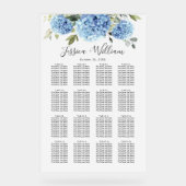 Hydrangea 16 Tables SITZENCHART Akryllisches Zeich Acrylschild (Vorderseite)