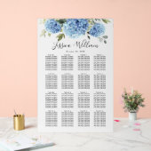 Hydrangea 16 Tables SITZENCHART Akryllisches Zeich Acrylschild (Hochzeit)
