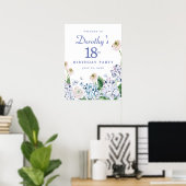 Hydrangea 18. Geburtstag zum digitalen Download - Poster (Heimbüro)
