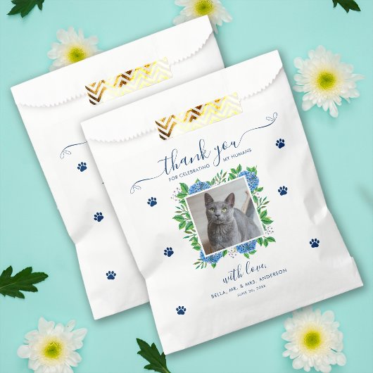 Hydrangea 1 Foto Custom Pet Cat Leckerei Wedding Geschenktütchen