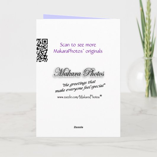 Hydrangea 2385 in Vase- passen Sie jede Gelegenhei Karte (Rückseite)