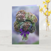 Hydrangea 2385 in Vase- passen Sie jede Gelegenhei Karte (Gelbe Blume)