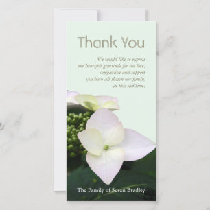 Hydrangea 3 Custom Beileid Vielen Dank Foto Card Dankeskarte