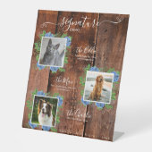 Hydrangea 3 Foto Wood Wedding Pet Signature Drink Sockelschild (Vorderseite)