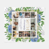 Hydrangea 50. Jubiläums-Fotocollage Fleecedecke (Vorderseite (Horizontal))