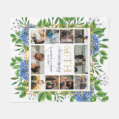 Hydrangea 60. Jubiläums-Fotocollage Fleecedecke (Vorderseite (Horizontal))