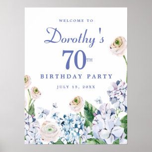 Hydrangea 70. Geburtstag zum digitalen Download - Poster