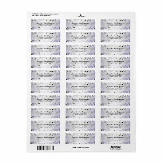 Hydrangea-Adressetikett (Vorne)