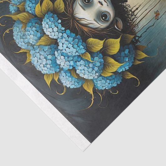 Hydrangea alien boy - seidenpapier (Ausschnitt)