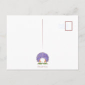 Hydrangea and Mochi Rainy Day  Postcard by Amy C Postkarte (Rückseite)