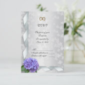 Hydrangea-Antwortkarte RSVP Karte (Stehend Vorderseite)