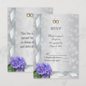 Hydrangea-Antwortkarte RSVP Karte (Vorne/Hinten)