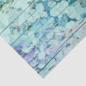 Hydrangea Aquamarines Land Vintages Holz Seidenpapier (Detail)