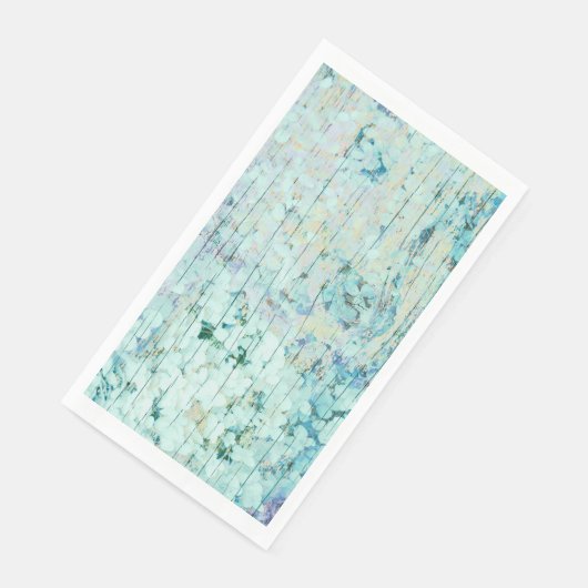 Hydrangea Aquamarines Land Vintages Holz Serviette (Ecke)