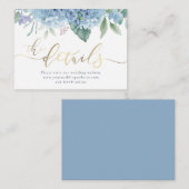 Hydrangea Aquarell-Blume Hochzeitswebsite Begleitkarte (Vorne/Hinten)