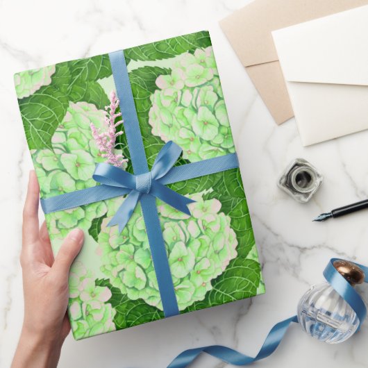 Hydrangea-Aquarellpapier Geschenkpapier (Schenken)