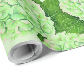 Hydrangea-Aquarellpapier Geschenkpapier (Rolleneckpunkt)