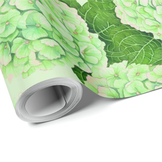 Hydrangea-Aquarellpapier Geschenkpapier (Rolleneckpunkt)