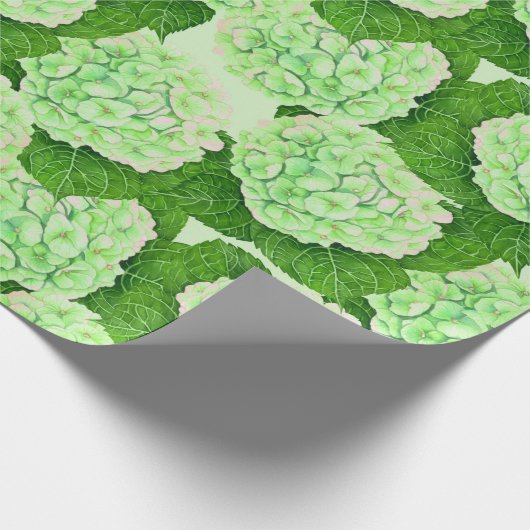 Hydrangea-Aquarellpapier Geschenkpapier (Ecke)