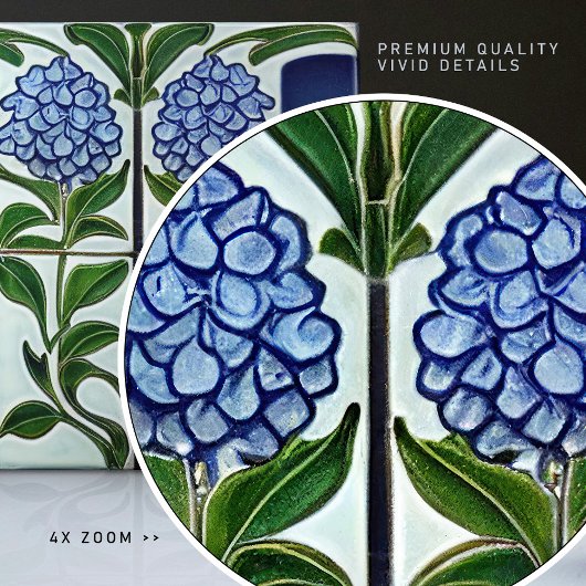 Hydrangea Art Deco Florale Mauer Dekoration Jugend Fliese