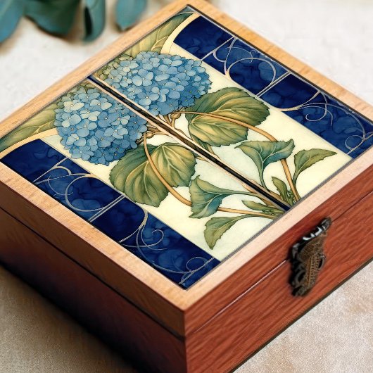 Hydrangea Art Deco Florale Mauer Dekoration Jugend Fliese