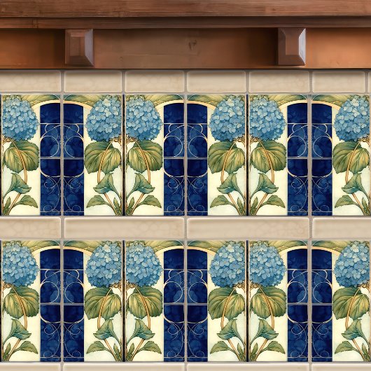 Hydrangea Art Deco Florale Mauer Dekoration Jugend Fliese