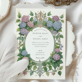 Hydrangea Art Nouveau Wedding Einladung