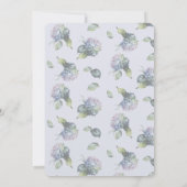 Hydrangea Art Pastels Bridal Dusche Einladung (Rückseite)