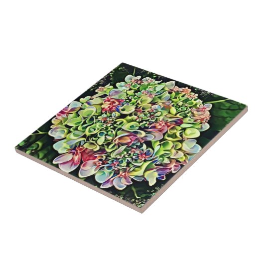 Hydrangea Art Tile Trivet Fliese (Seite)