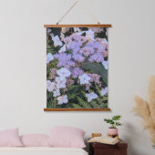 Hydrangea Aspera Blume Floral Wandteppich Mit Holzrahmen (Schlafzimmer)