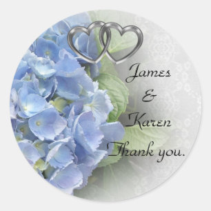 Hydrangea-Aufkleber für Gastgeschenke Hochzeiten Runder Aufkleber