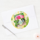 Hydrangea-Aufkleber Runder Aufkleber (Umschlag)